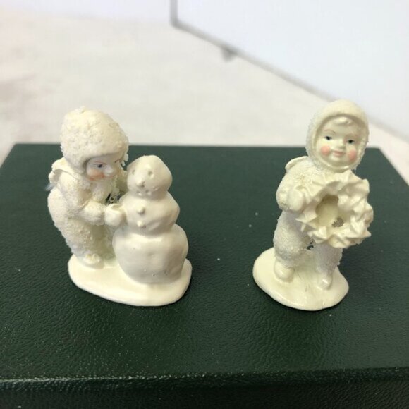 Dept. 56 Snowbabies Hand Painted Pewter Miniature Winter Figurines Set of 3 - Picture 2 of 9